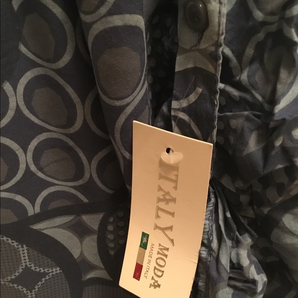 Italy 🌸SOLD🌸 Moda Women’s Blue Dress - Picture 4 of 7